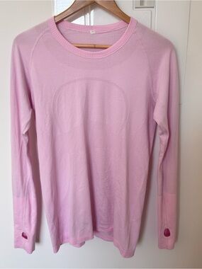 Lululemon Light Pink Long Sleeve Seamless Top shirt women’s size 12